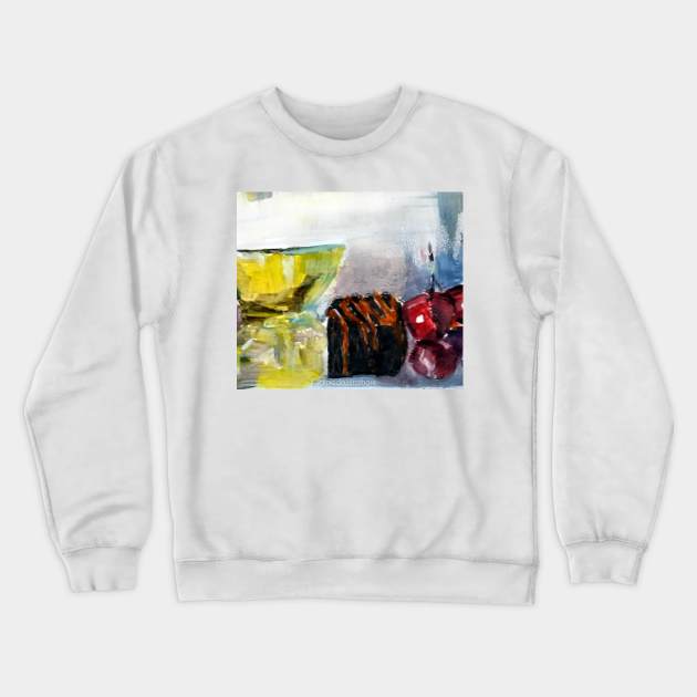 Lemon tea and cherry almond cake Crewneck Sweatshirt by drpadminirathore